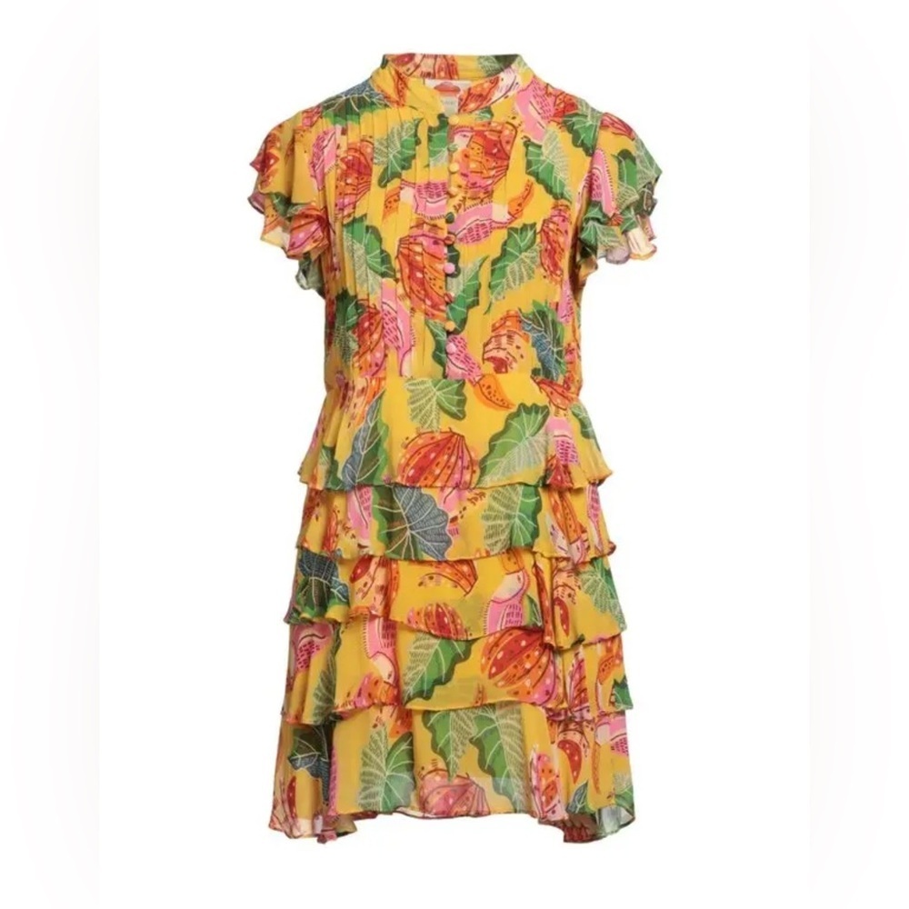 Farm Rio Floral Ruffle Mini Dress - Picture 2 of 7